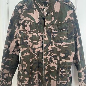 Zara camouflage denim jacket